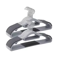 GENERICO - Colgador de Ropa Gris antideslizante 30 unidades