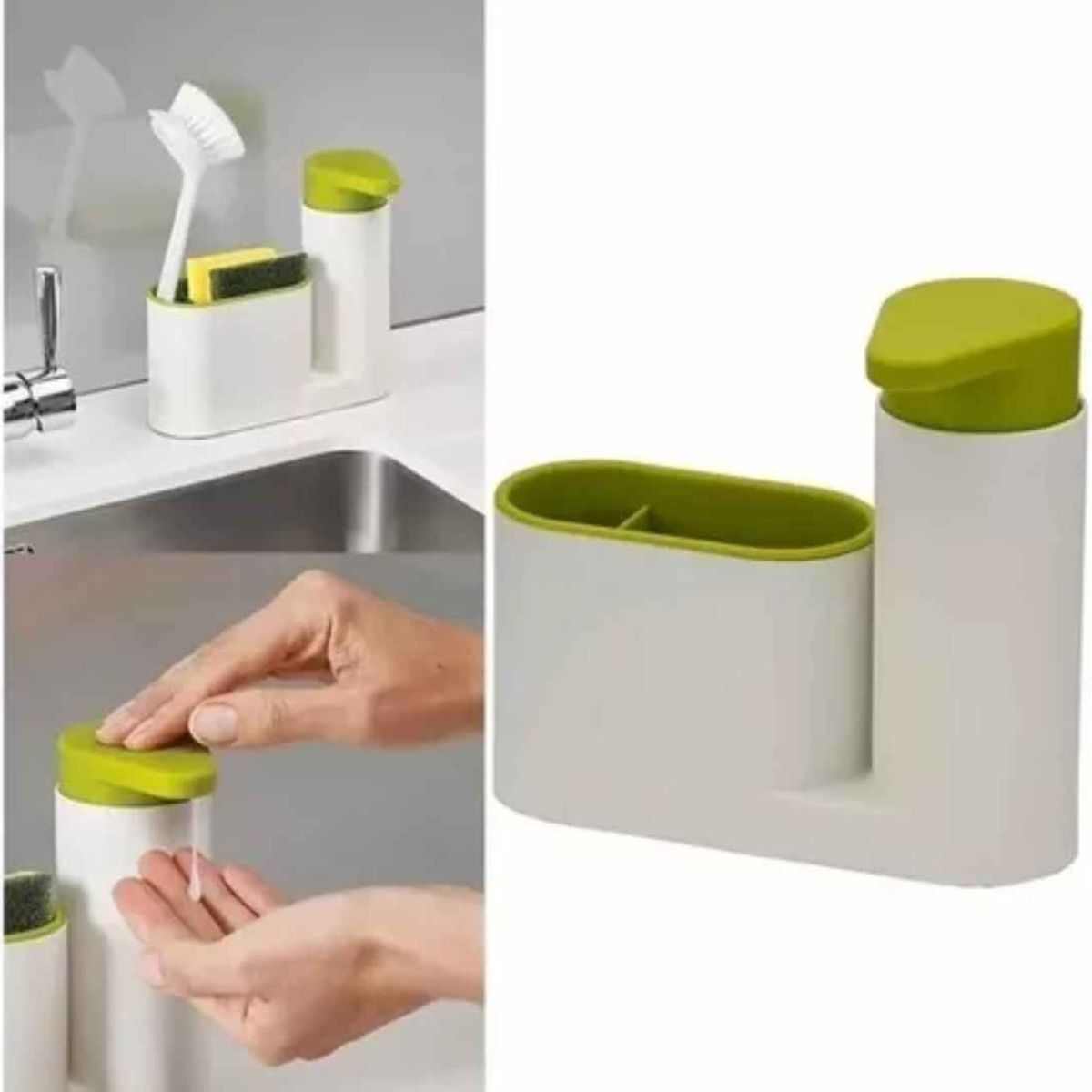 GENERICO - Dispensador Jabón Líquido Porta Esponja Lavalozas