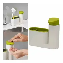 GENERICO - Dispensador Jabón Líquido Porta Esponja Lavalozas