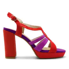 TOFFY CO - Sandalia Mujer Emma Rojo
