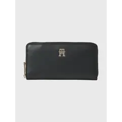 TOMMY HILFIGER - Billetera Chic Grande Con Cierre Negro