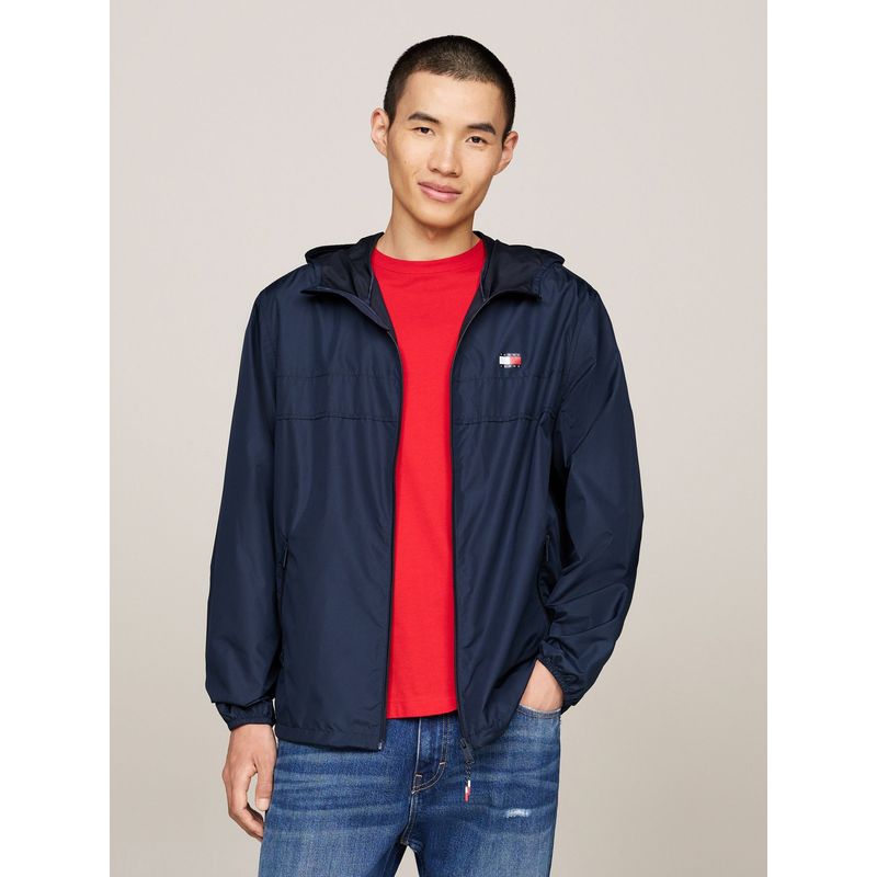 TOMMY HILFIGER - Cortavientos Chicago Con Cierre Azul Tommy Jeans