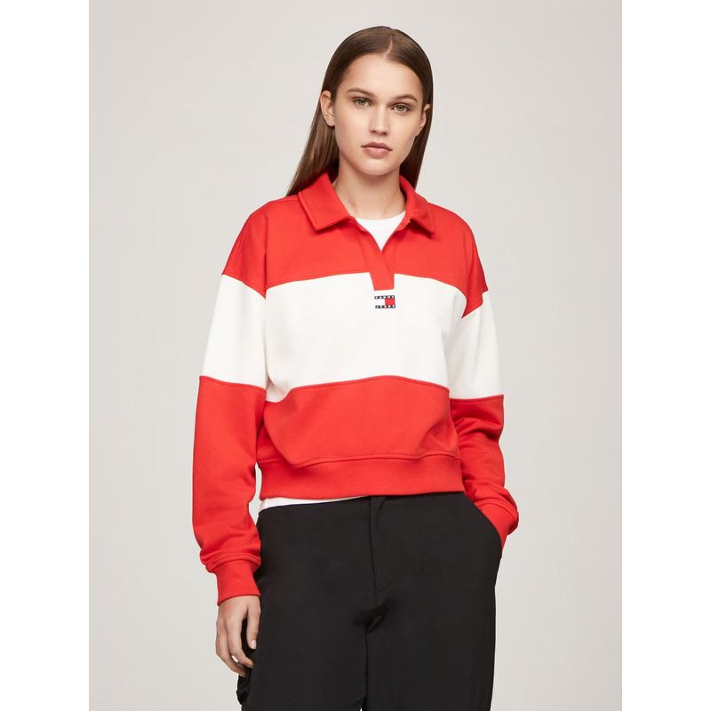 TOMMY HILFIGER - Sweater Relaxed Color Block Multicolor Tommy Jeans.