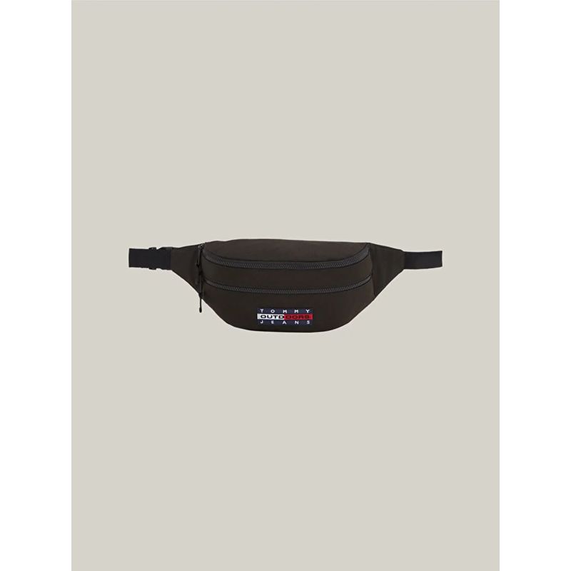 TOMMY HILFIGER - Banano Color Block Con Logo Negro Tommy Hilfiger