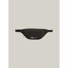 TOMMY HILFIGER - Banano Color Block Con Logo Negro