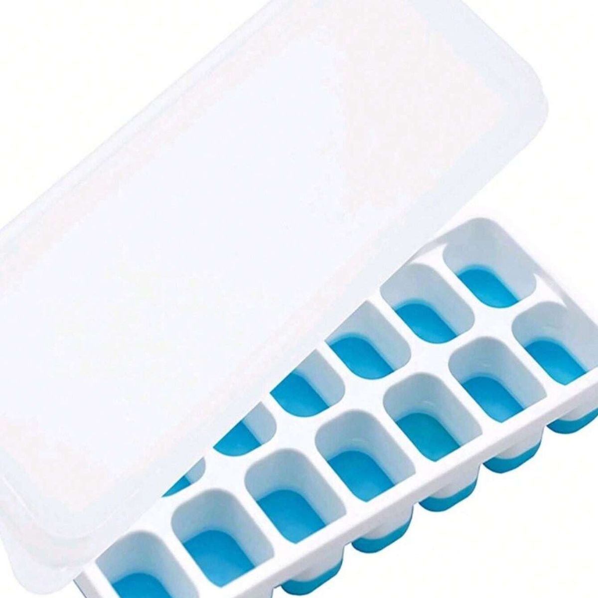 GENERICO - Pack 2 Hieleras Cubitos De Hielo De Silicona Suave y Tapa