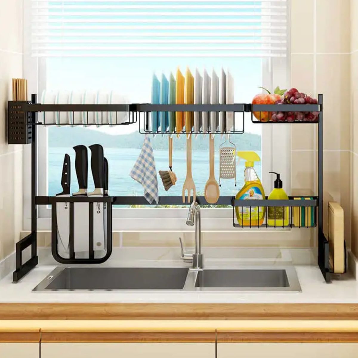 GENERICO - Rack Escurridor Organizador Cocina Secador Platos 85cm X L