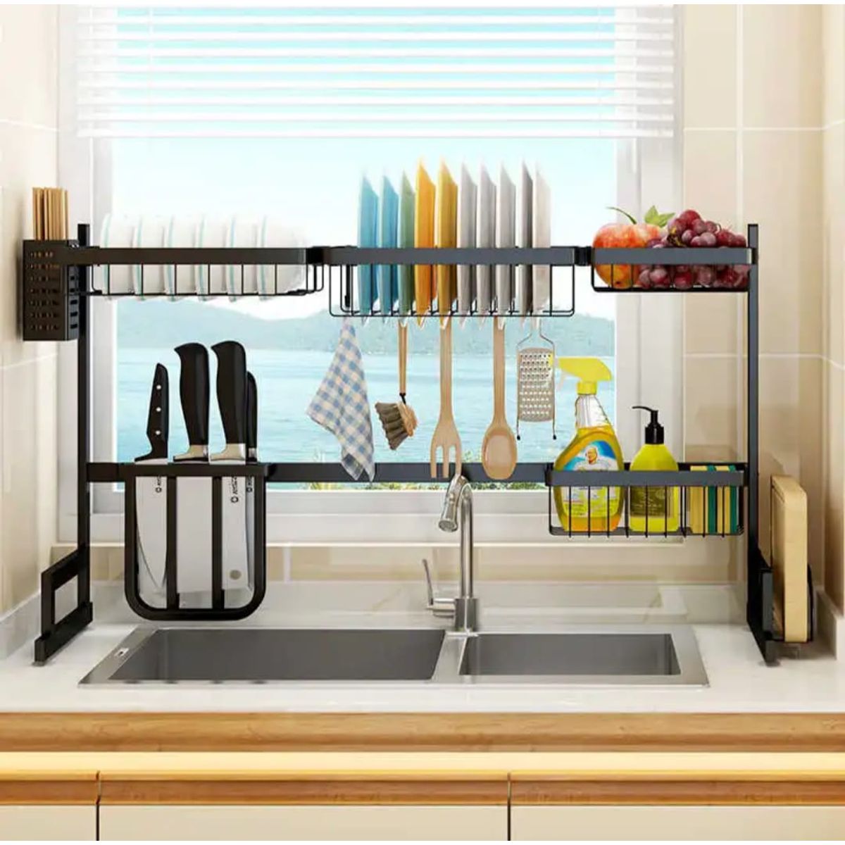 GENERICO - Rack Escurridor Organizador Cocina Secador Platos 85cm X L