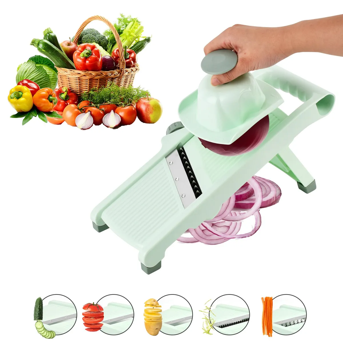 HALMAN - Mandolina Cortador Verduras Rallador Verduras Picador Cocina