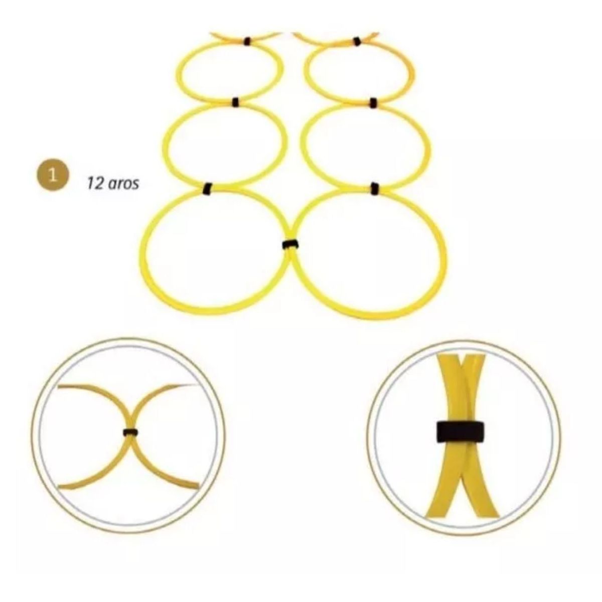 TRAIN - Set 12 Aros Velocidad, Coordinación Train Incluye bolso