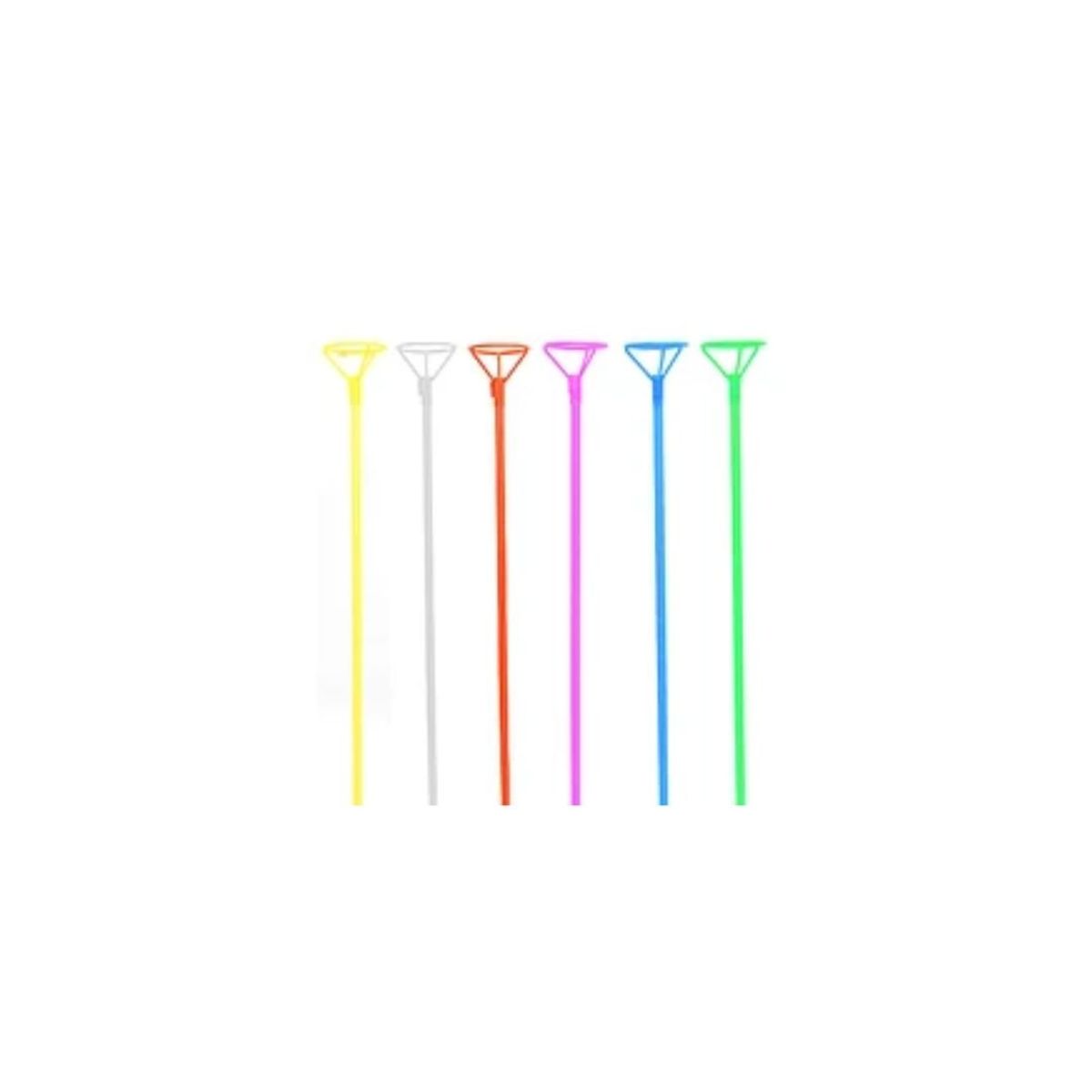 GENERICO - Varillas De Globos Colores Surtidos 6pcs 08x43cm