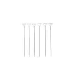 GENERICO - Varillas De Globos Transparentes 6pcs 08x43cm