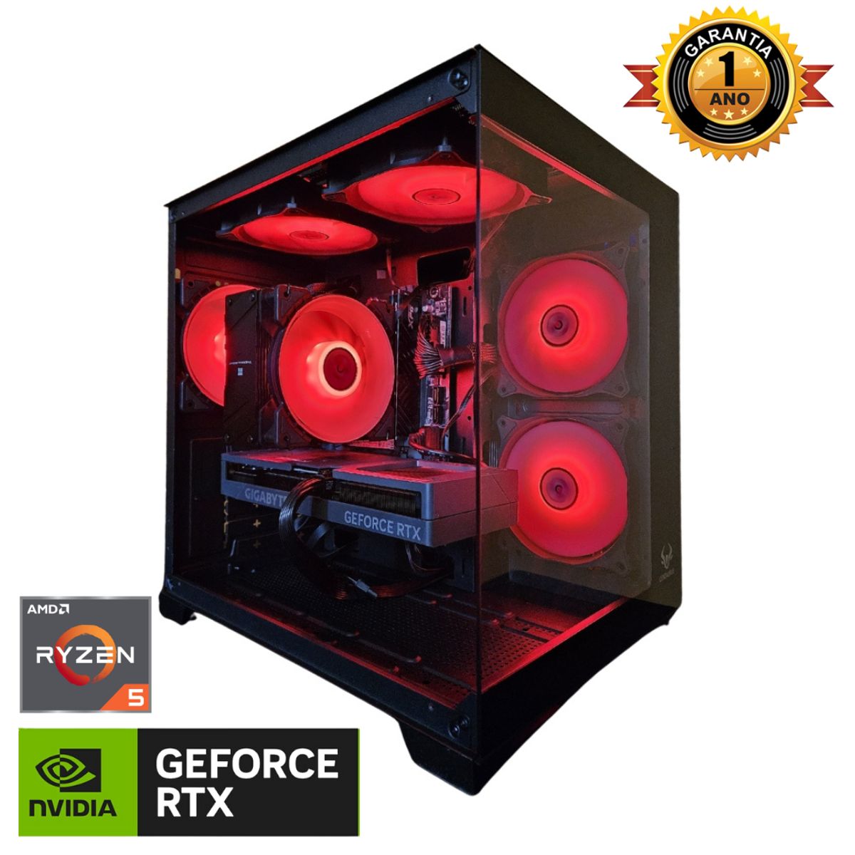 AMD CORP - PC GAMER AMD Ryzen 5 5500, RTX 5060, 16 GB RAM, 1 TB SSD M.2, A520