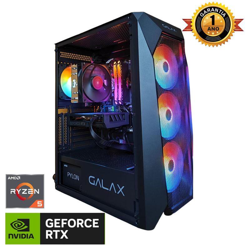 AMD CORP - PC GAMER AMD Ryzen 5 5600X, RTX 4060, 16 GB RAM, 1 TB SSD M.2, A520