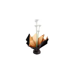 GENERICO - Soporte Para Globos Negro y Dorado Con Varillas 60cm