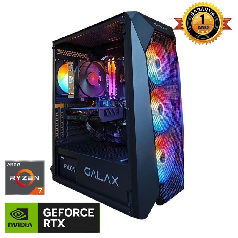 AMD CORP - PC GAMER AMD Ryzen 7 5800X, RTX 4060, 16 GB RAM, 1 TB SSD M.2, A520