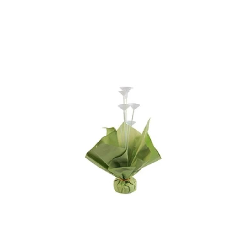GENERICO - Soporte Para Globos Verde Con Varillas 60cm