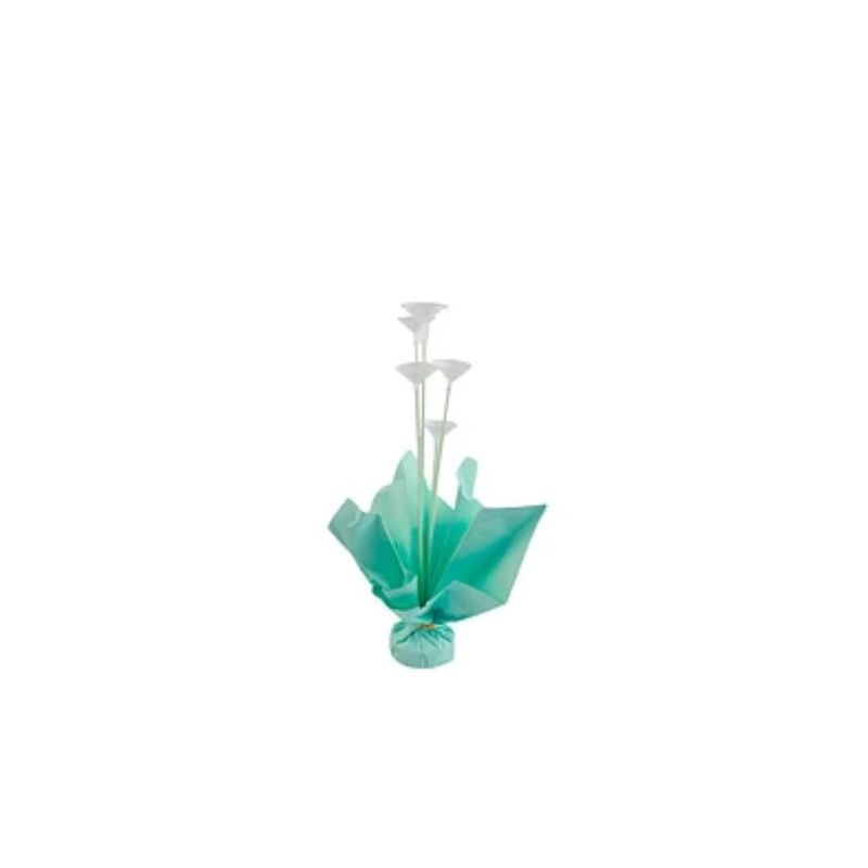 GENERICO - Soporte Para Globos Turquesa Con Varillas 60cm