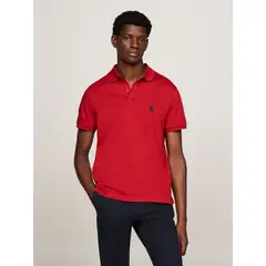 TOMMY HILFIGER - Polo Interlock Monogram Rojo