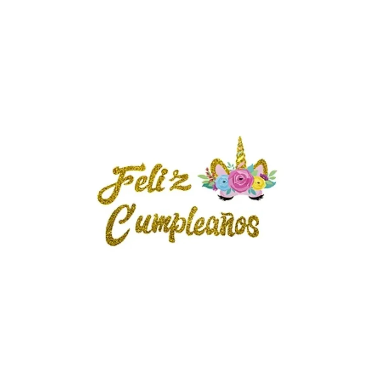 GENERICO - Guirnalda Feliz Cumpleaños Unicornio 35mm