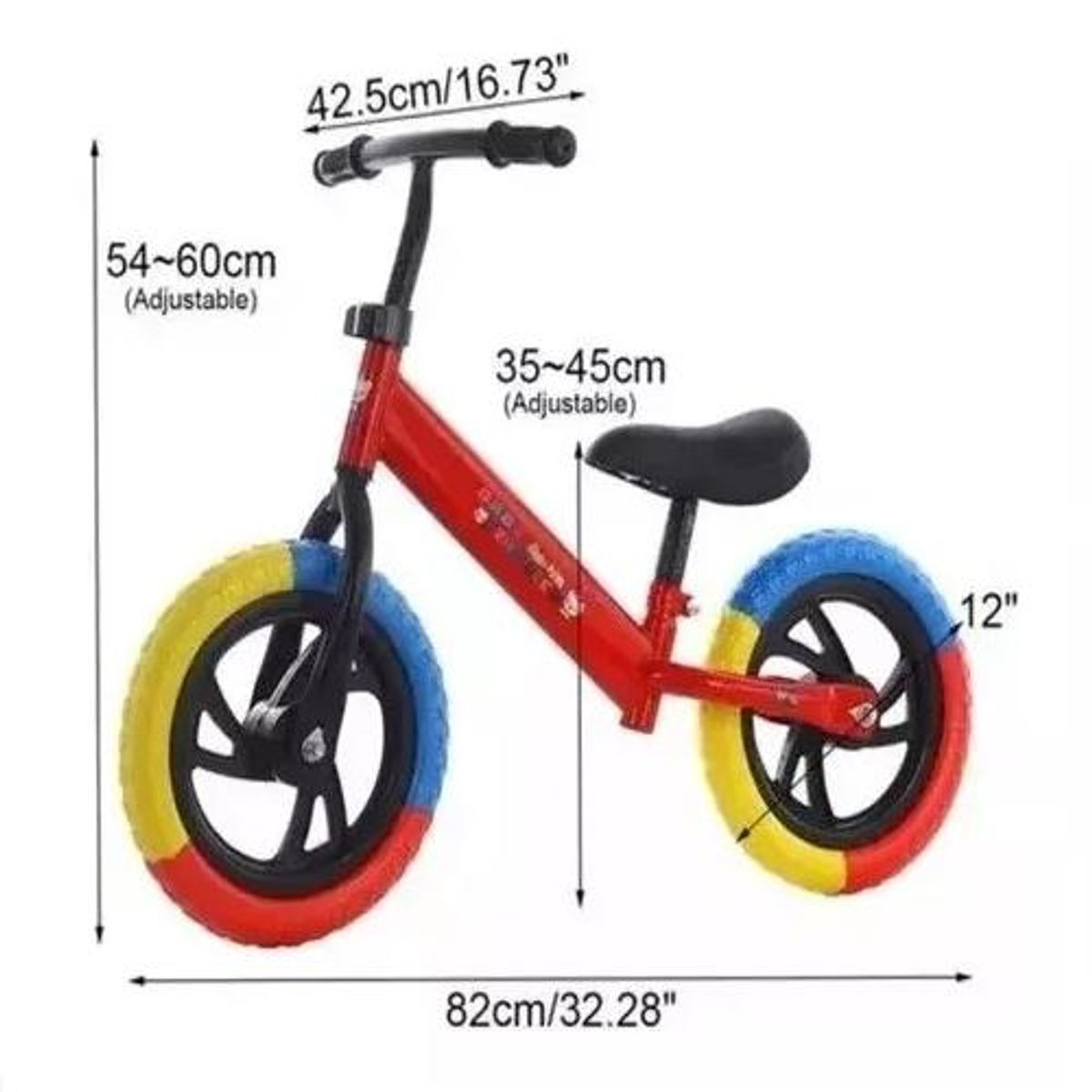 GENERICO - Bicicleta De Aprendizaje Niños Azul rueda Colores