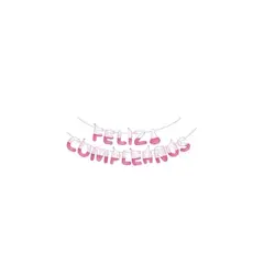 GENERICO - Guirnalda Feliz Cumpleaños Rosa 5m