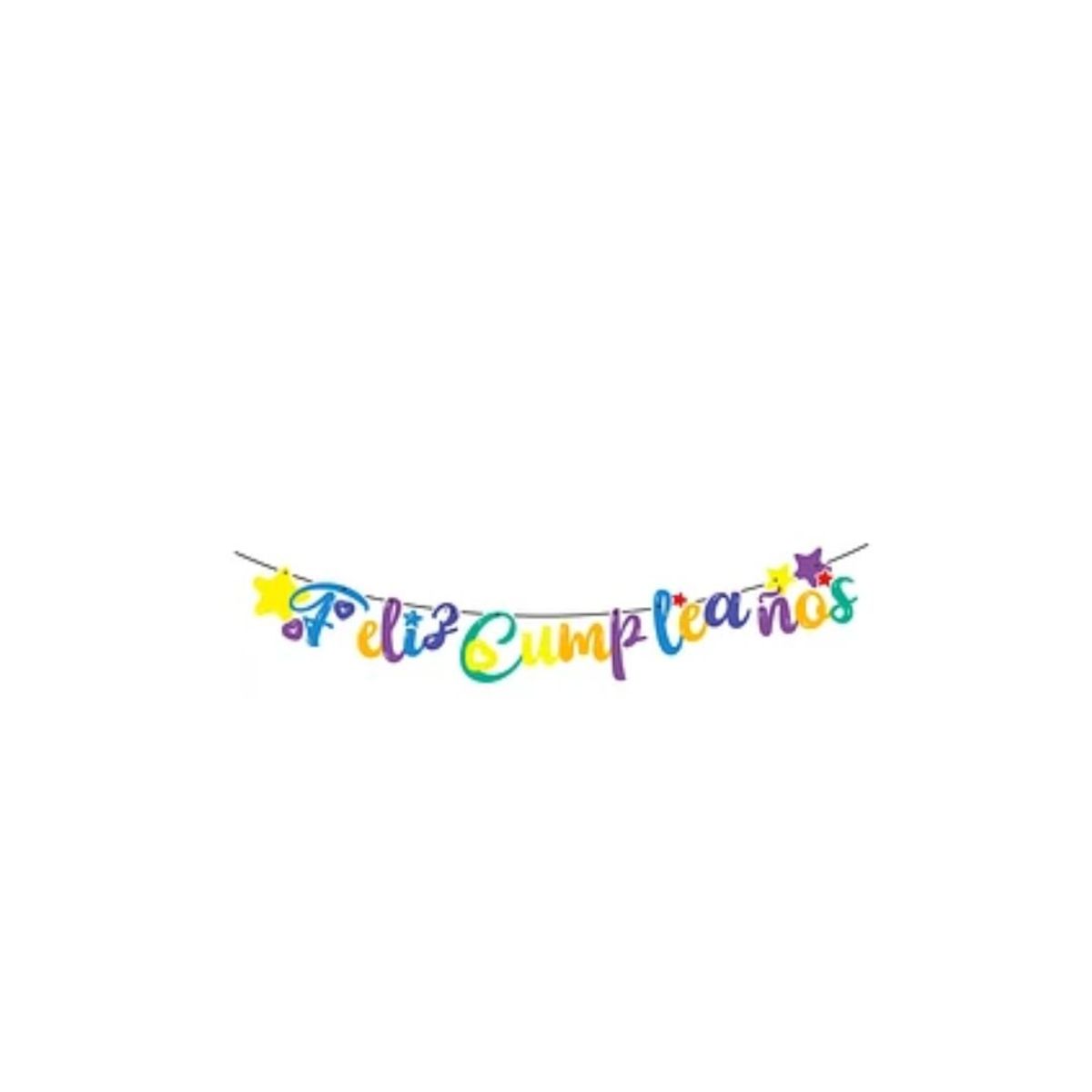 GENERICO - Guirnalda Feliz Cumpleaños Multicolor 5m