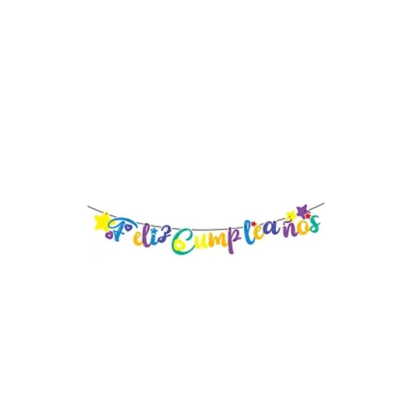 GENERICO - Guirnalda Feliz Cumpleaños Multicolor 5m
