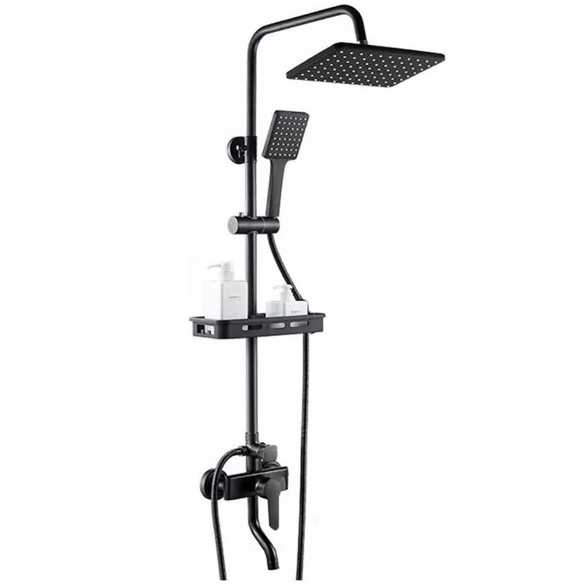 KUANGYE - Columna De Ducha Negra Mate 3 Funciones