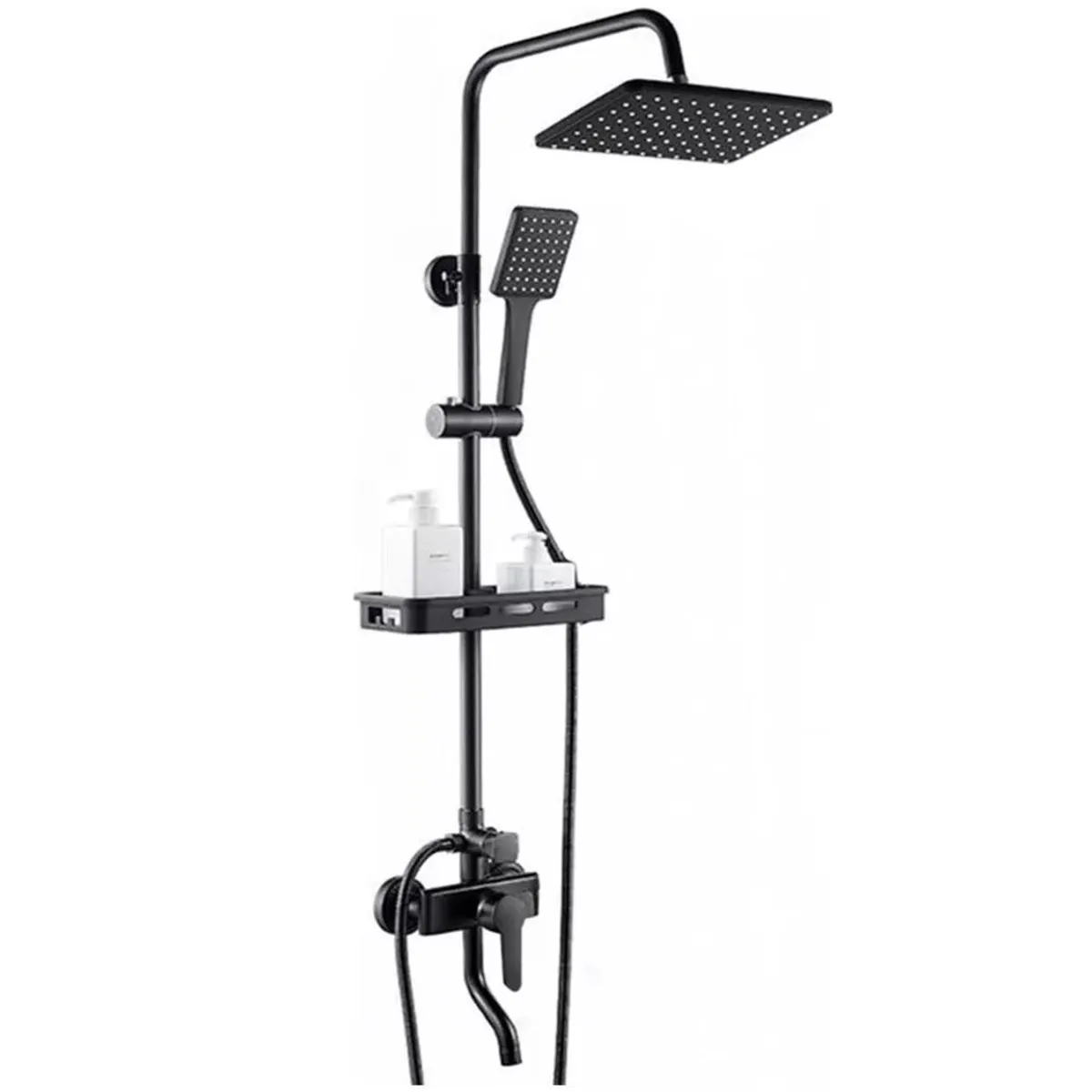 KUANGYE - Columna De Ducha Negra Mate 3 Funciones