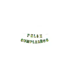 GENERICO - Guirnalda Feliz Cumpleaños Camuflaje Militar 5m