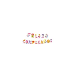 GENERICO - Guirnalda Feliz Cumpleaños Bebes Unicornios 5m