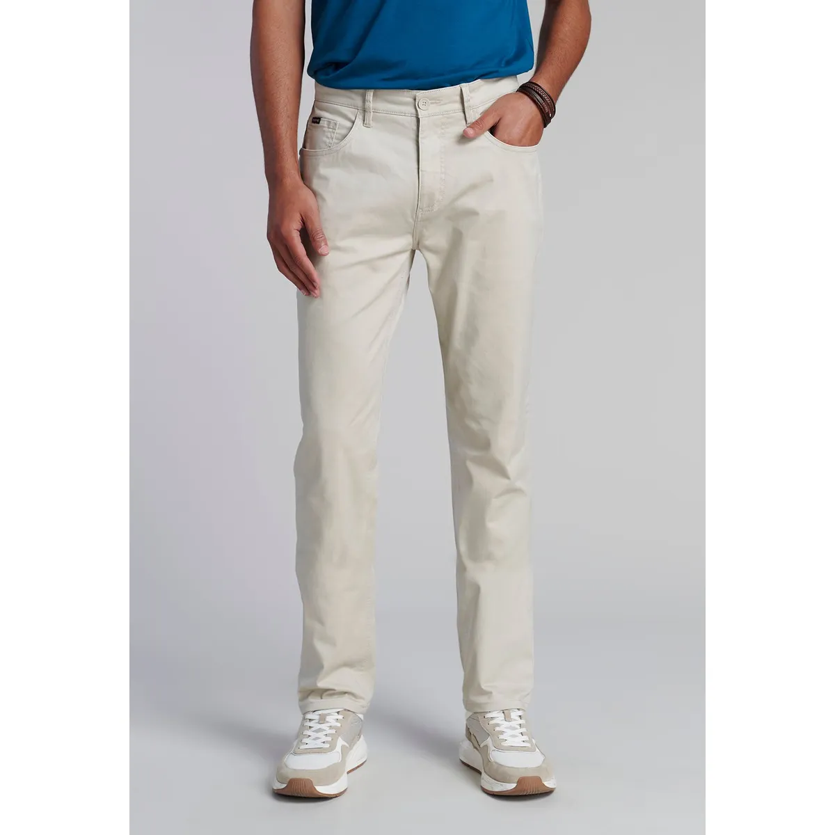 FEROUCH - Pantalon Five Pocket Beige Ferouch