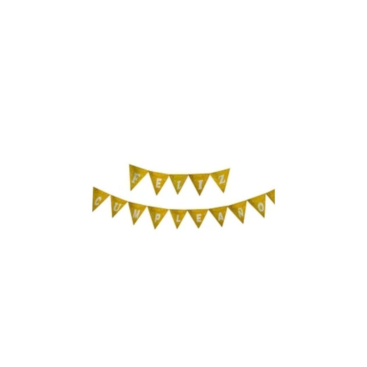 GENERICO - Banderín Feliz Cumpleaños Dorado 5m