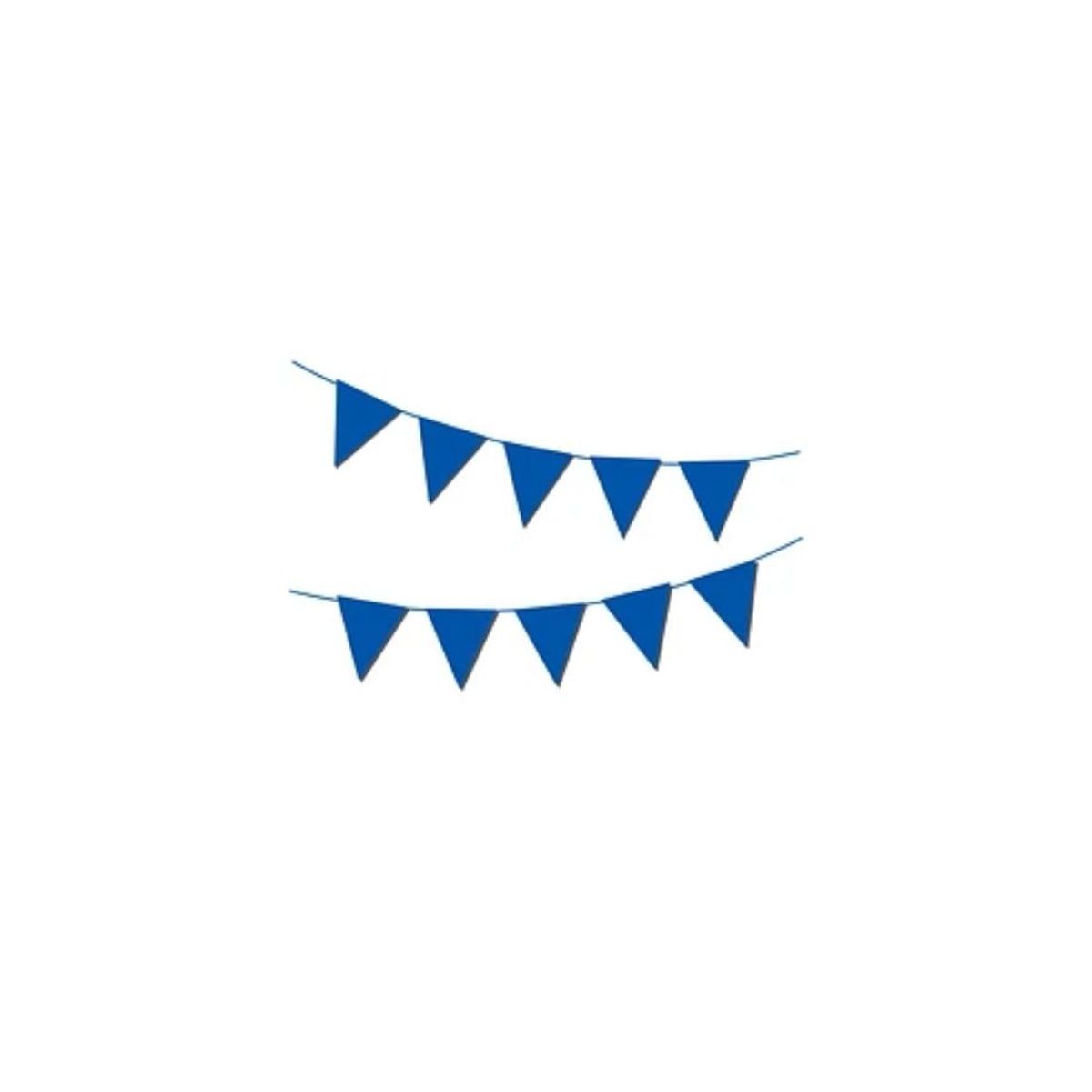 GENERICO - Guirnalda De Banderines Azul 10pcs 3m