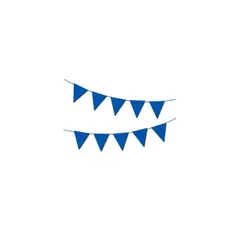 GENERICO - Guirnalda De Banderines Azul 10pcs 3m