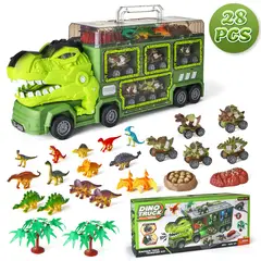 LUKOVEE - Camión Transportador Dinosaurio Auto Luz Sonido Juguete Niño