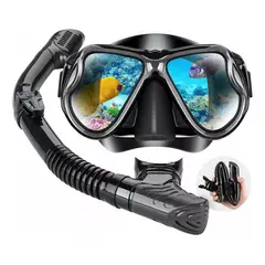 KUANGYE - Kit Buceo Mascara Snorkel Profesional Ajustable Full Vision