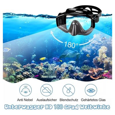 Imagen 2 del producto Kit Buceo Mascara Snorkel Profesional Ajustable Full Vision