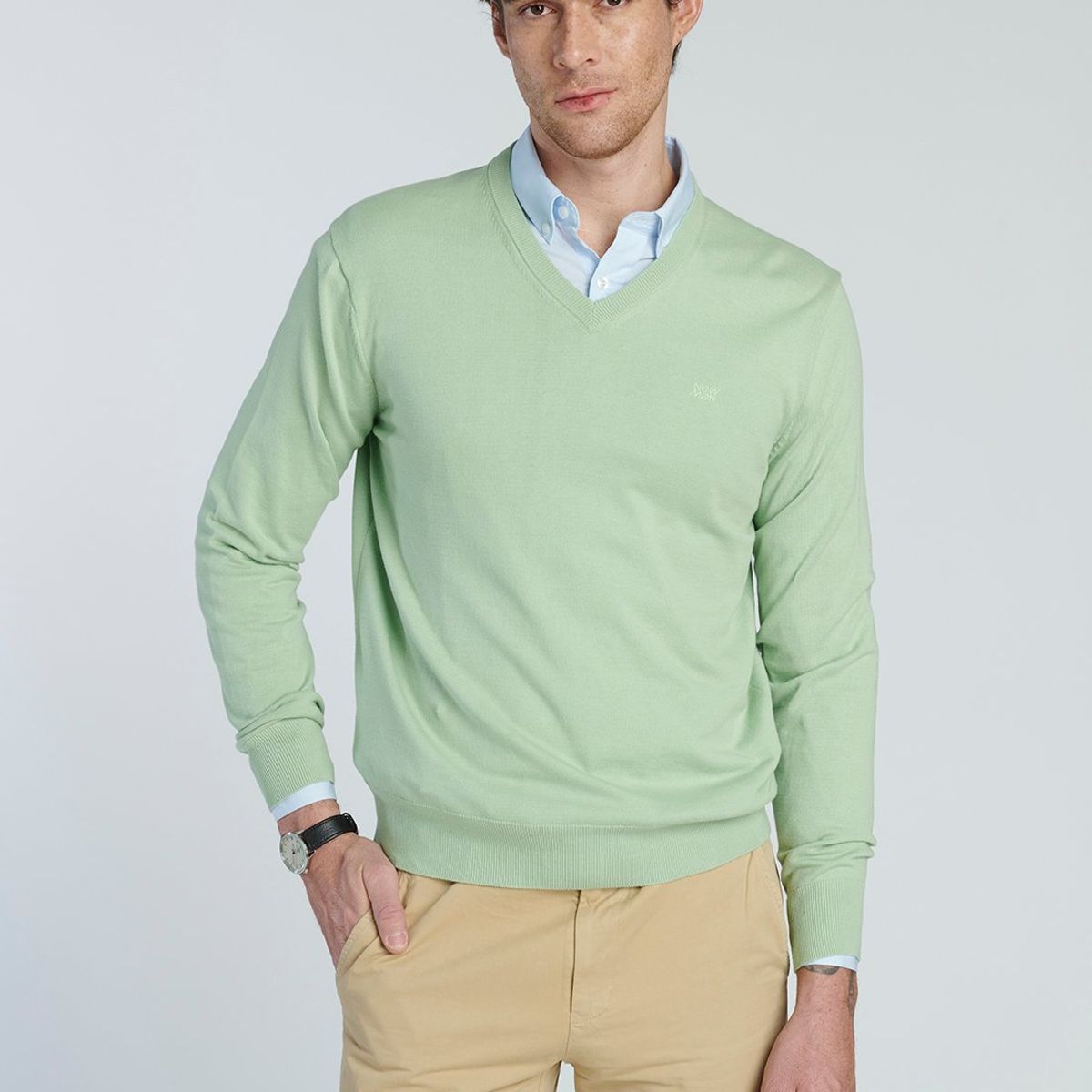 NEW MAN - Sweater Almeria Verde New Man