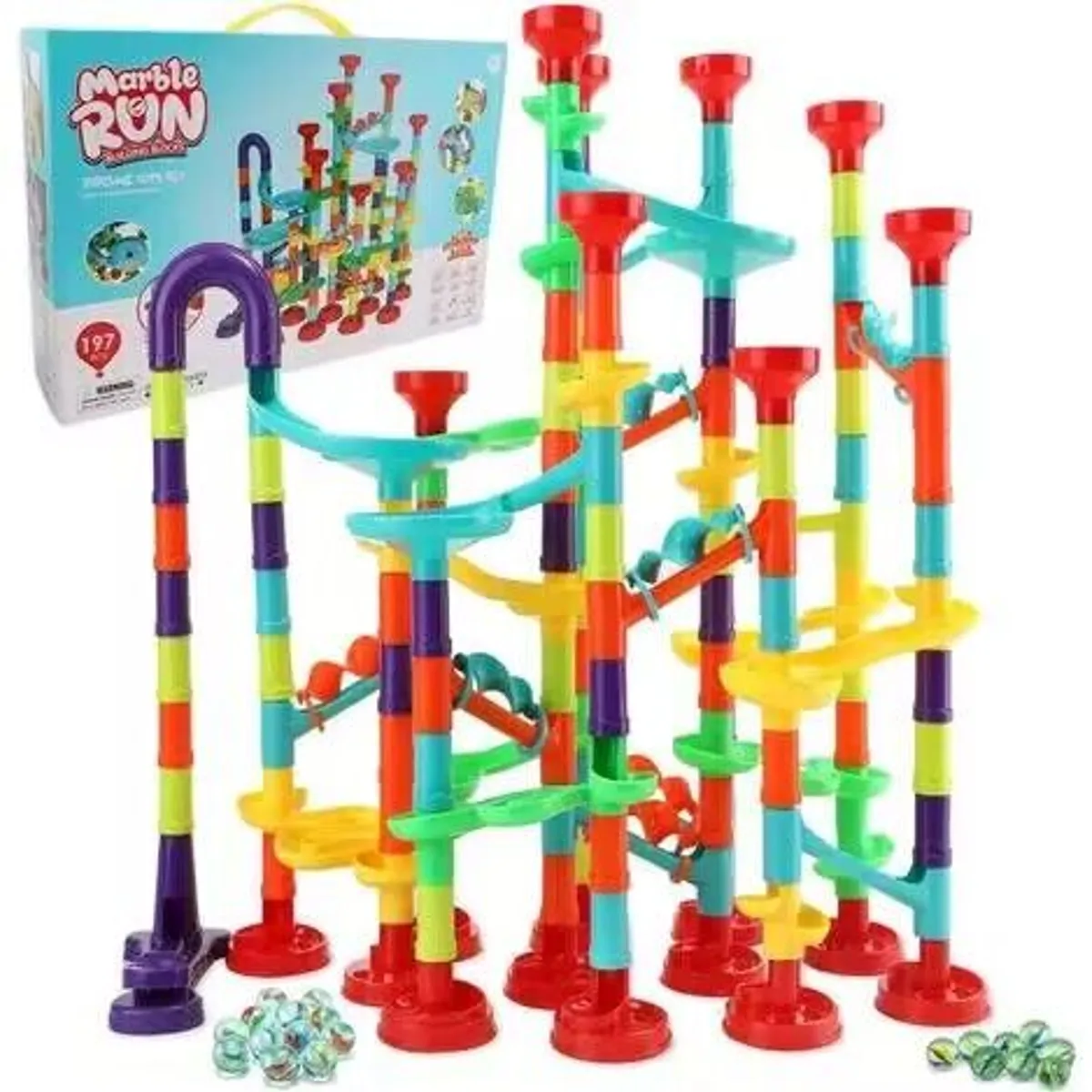 LUKOVEE - Pista De Bolitas 197 Uds Juguete Bloques De Construcción