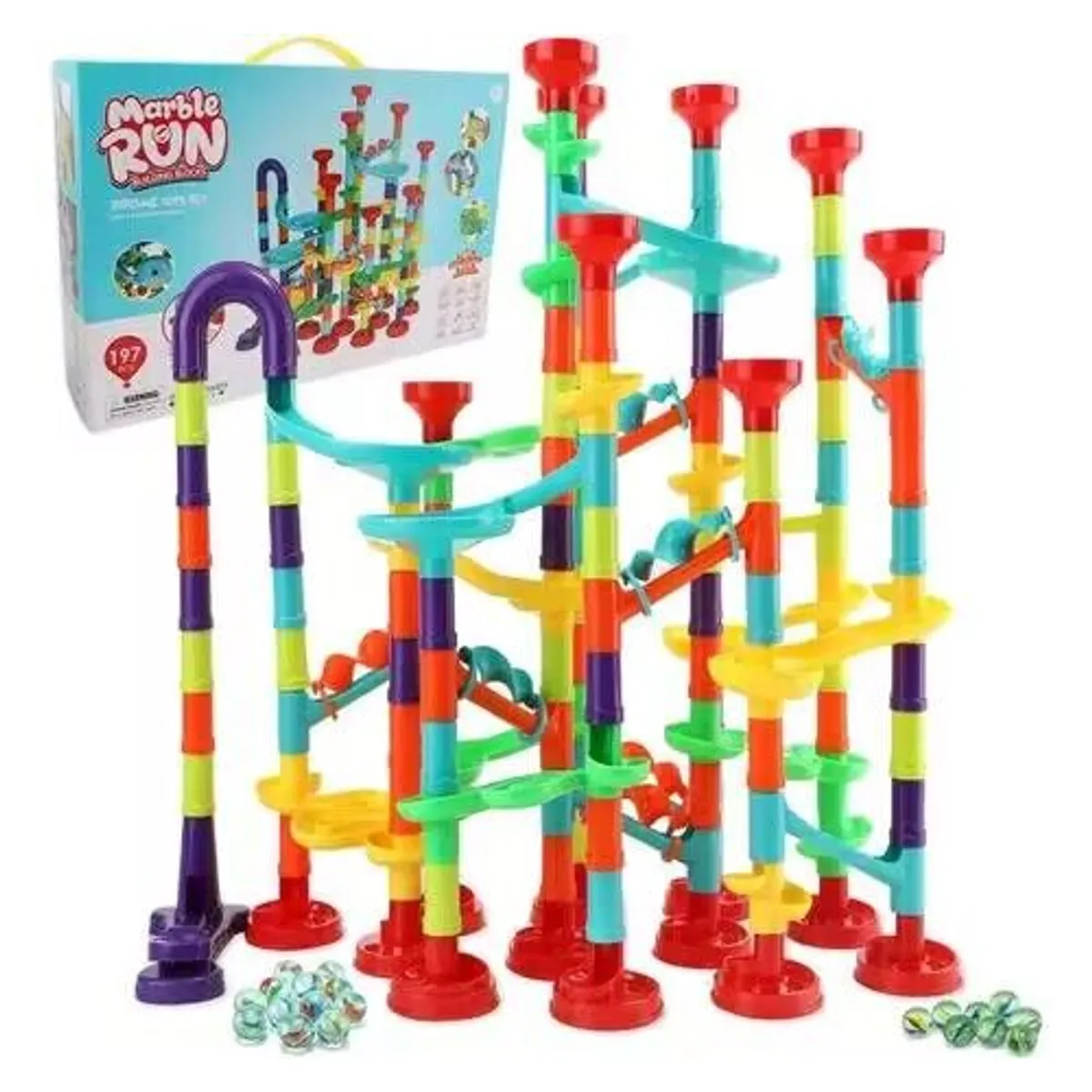 LUKOVEE - Pista De Bolitas 197 Uds Juguete Bloques De Construcción