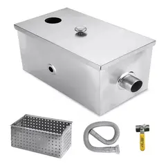 KUANGYE - 500250250mm 100% Acero Inoxidable 40lts Trampa De Grasa