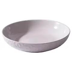 GENERICO - Plato Hondo Sopero Cerámica Geométrico Blanco 214x48mm X4