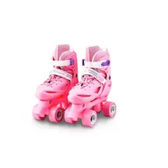 GENERICO - Patines 4 Rueda Ajustable Para Niña M 34-36 Pink