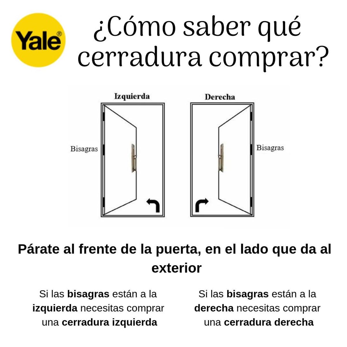 YALE - Cerradura Embutida YALE Milano B60 Acceso Derecha