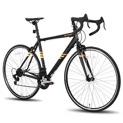 HILAND - Bicicleta Ruta Aro 28 Negro + Funda gratis