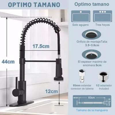 Imagen 2 del producto Lavaplatos 78x43cm Negro + Accesorios Y Griferia Industrial