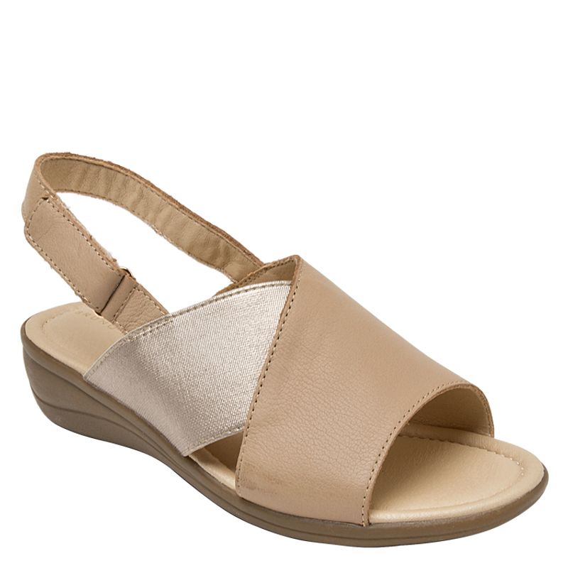 BRUNO ROSSI - Sandalia Casual Mujer Beige Bruno Rossi