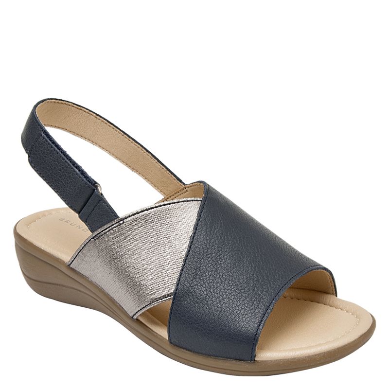 BRUNO ROSSI - Sandalia Casual Mujer Azul Bruno Rossi